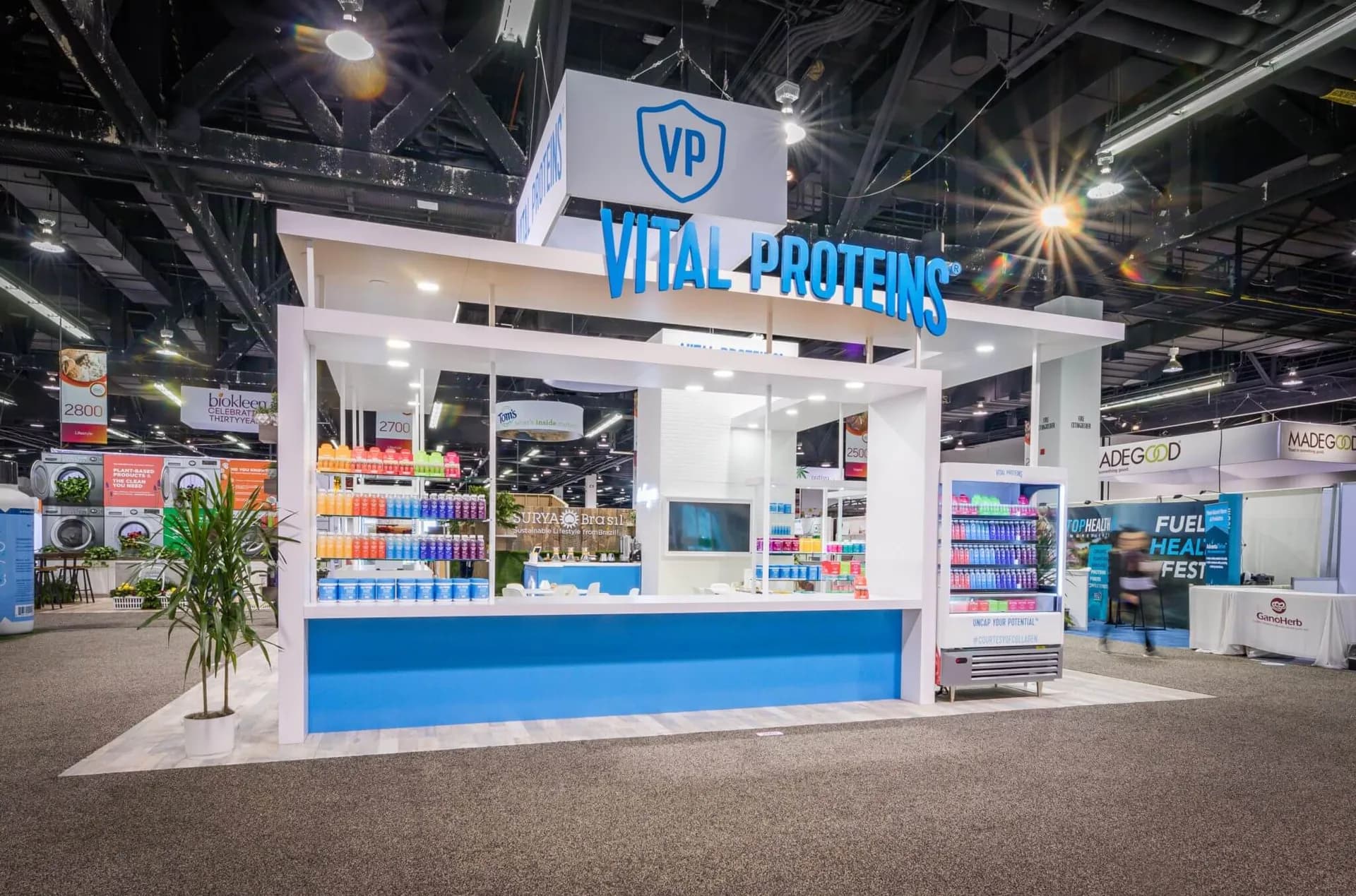 Vital Proteins exhibit booth at a trade show