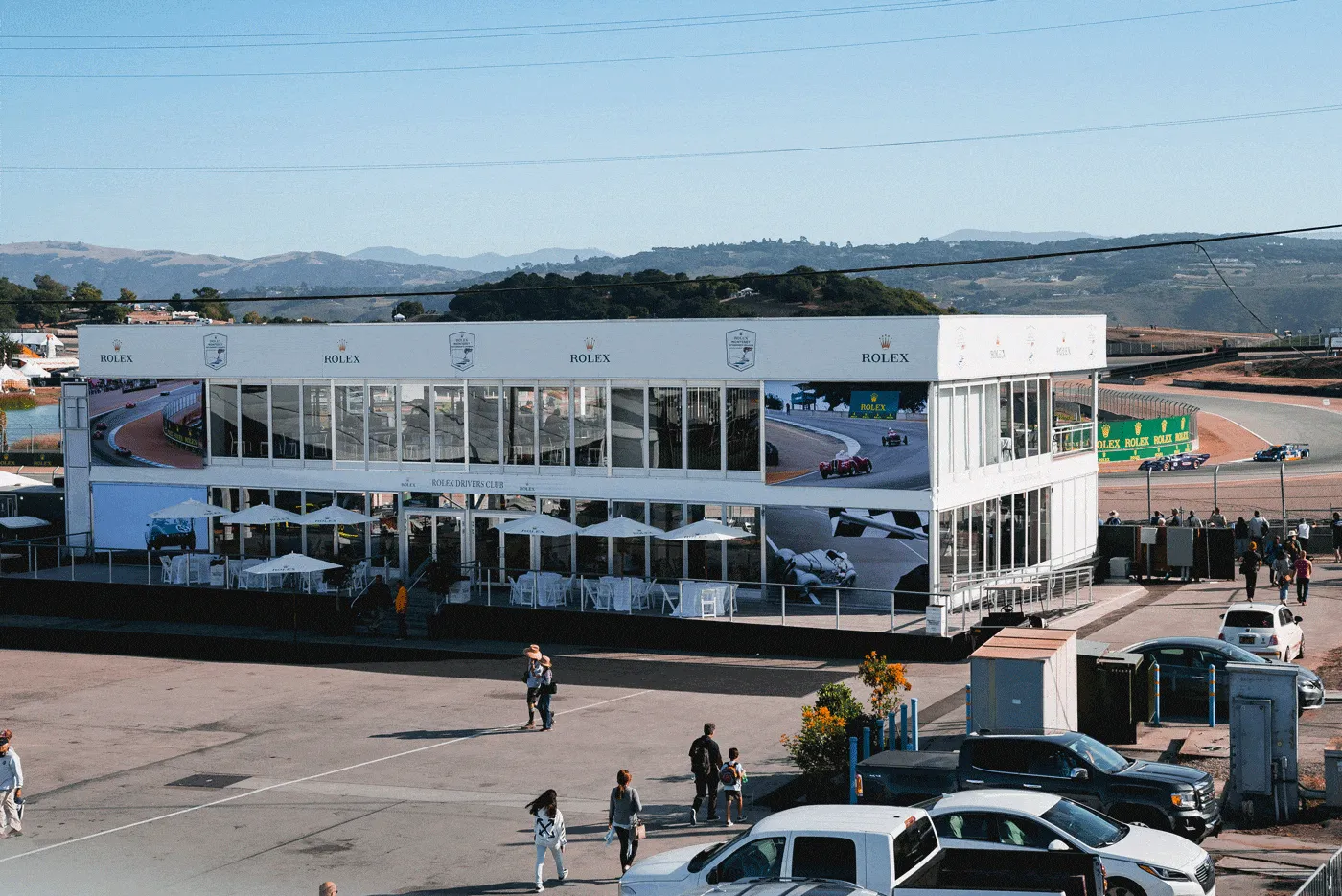 Double-decker hospitality facility at Laguna Seca